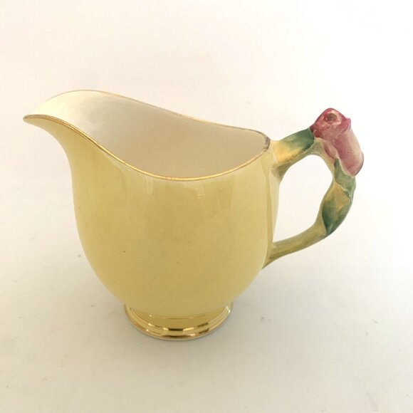 Royal Winton Rosebud Yellow Creamer and Open Sugar Bowl Grimwades Bone China Vtg - Picture 3 of 12